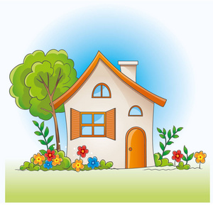 别墅卡通可爱的卡通避暑别墅照片