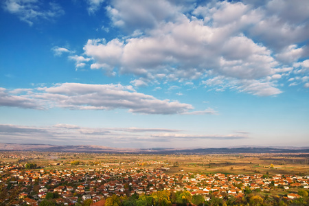 dracevo，马其顿的全景视图