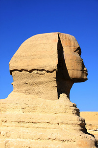 伟大的古代雕塑的埃及狮身人面像和 p