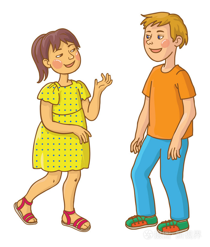 孩子们一起聊天