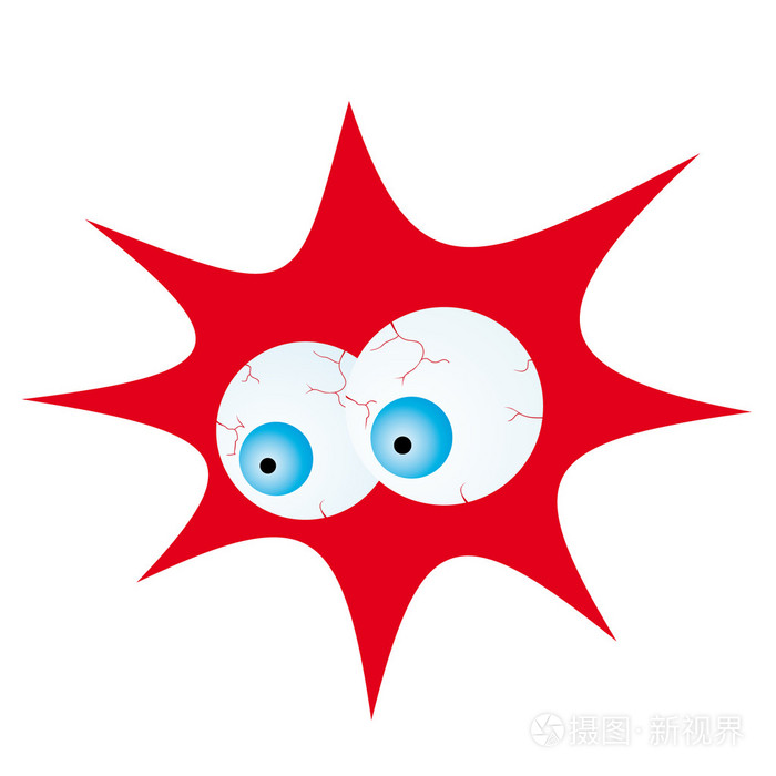 两个泳镜带红色闪光的眼睛