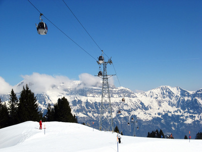 瑞士阿尔卑斯山滑雪