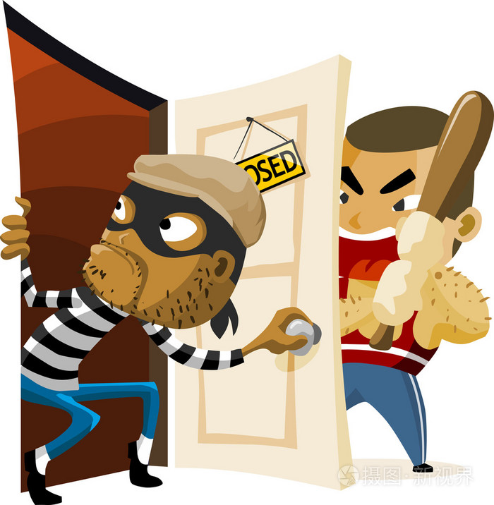 犯罪小偷活动.插画-正版商用图片009sf6-摄图新视界