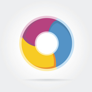 孤立的白色衬底上的抽象的彩色的矢量符号抽象的彩虹花几何图案模板.