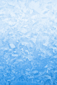淡蓝色冷冻窗玻璃