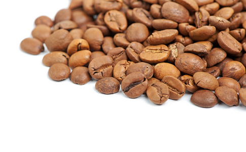 堆的咖啡豆