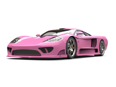 有粉红色的超级跑车