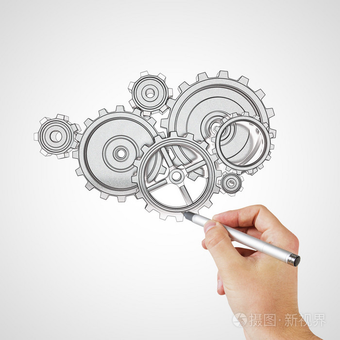 手绘图齿轮