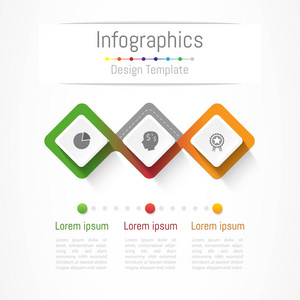 您的业务与 3 选项 零件 步骤或过程，矢量图的的信息图表设计元素