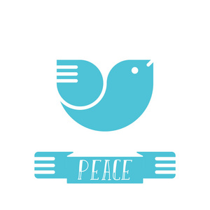 和平白鸽标志为国际和平日图片