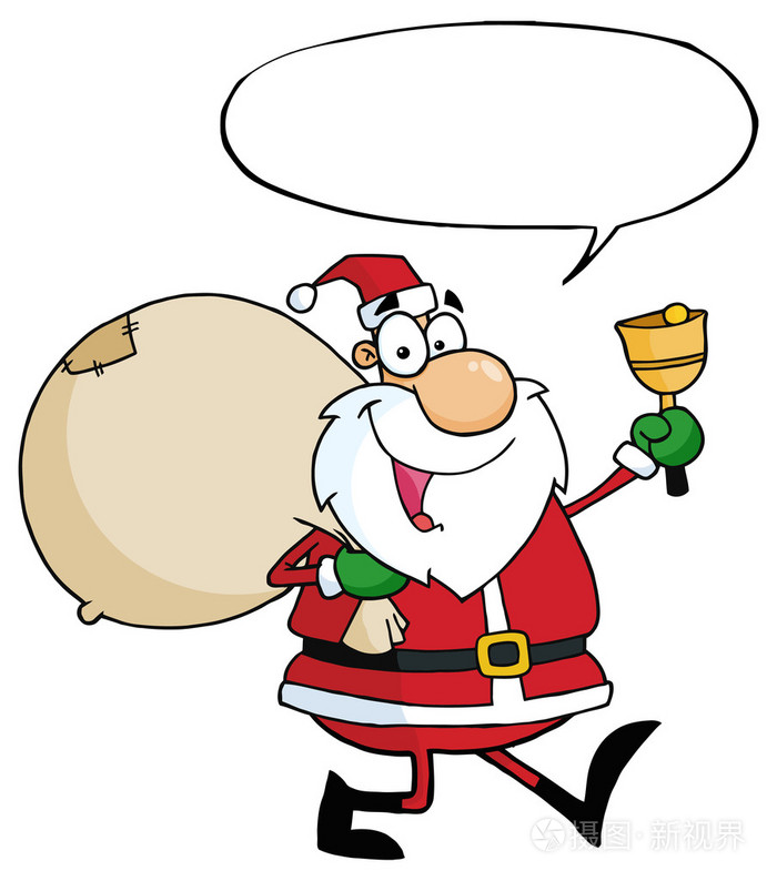 与贝尔卡通圣诞老人