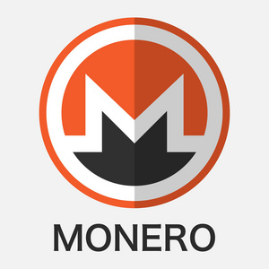 Monero Xmr cryptocurrency blockchain 技术。矢量图标志的概念