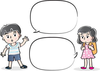 儿童讲话图片-儿童讲话素材-儿童讲话插画-摄图新视界