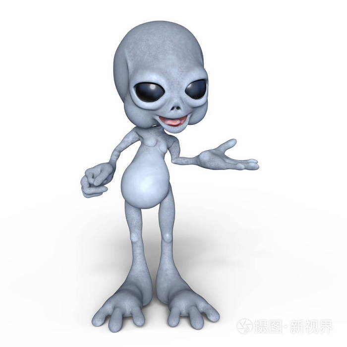 一个婴儿外星人3dcg渲染