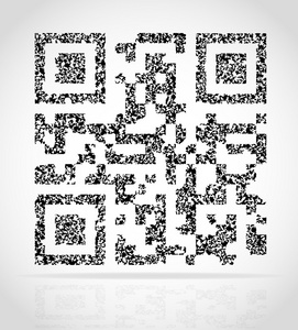 抽象的 qr 代码矢量图