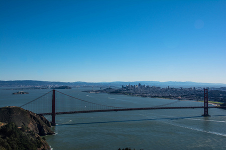 San Francisco 和金门大桥从马林岬