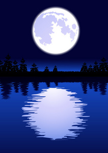 夜晚的月亮