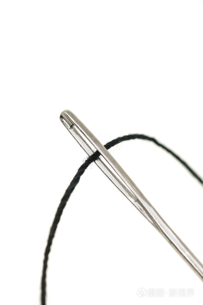 针眼和螺纹缝纫的宏观