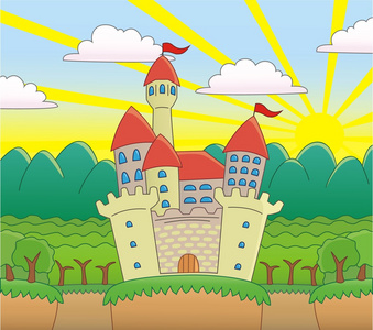 城堡在森林里图片