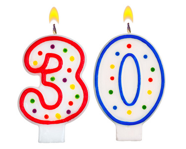 正月三十生日蜡烛数字三十照片