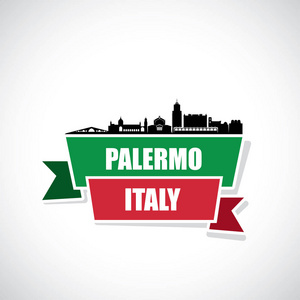 巴勒莫的天际线。意大利