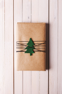 绿色小树装饰圣诞节手工礼品盒