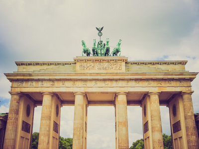 复古外观 brandenburger tor 柏林