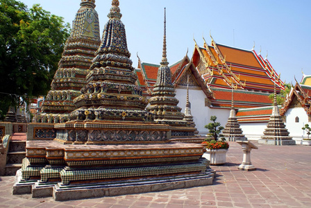 舍利塔，佛寺，曼谷，泰国，亚洲