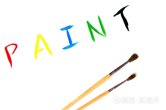 白色背景上的油漆标签照片-正版商用图片00d6n8-摄图新视界