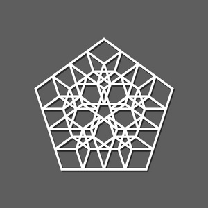 抽象的几何装饰.激光切割模板.矢量照片