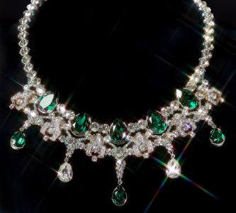 绿宝石项链图片