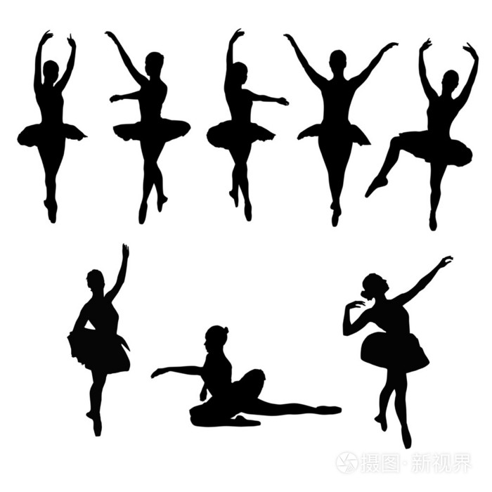 芭蕾舞演员的剪影