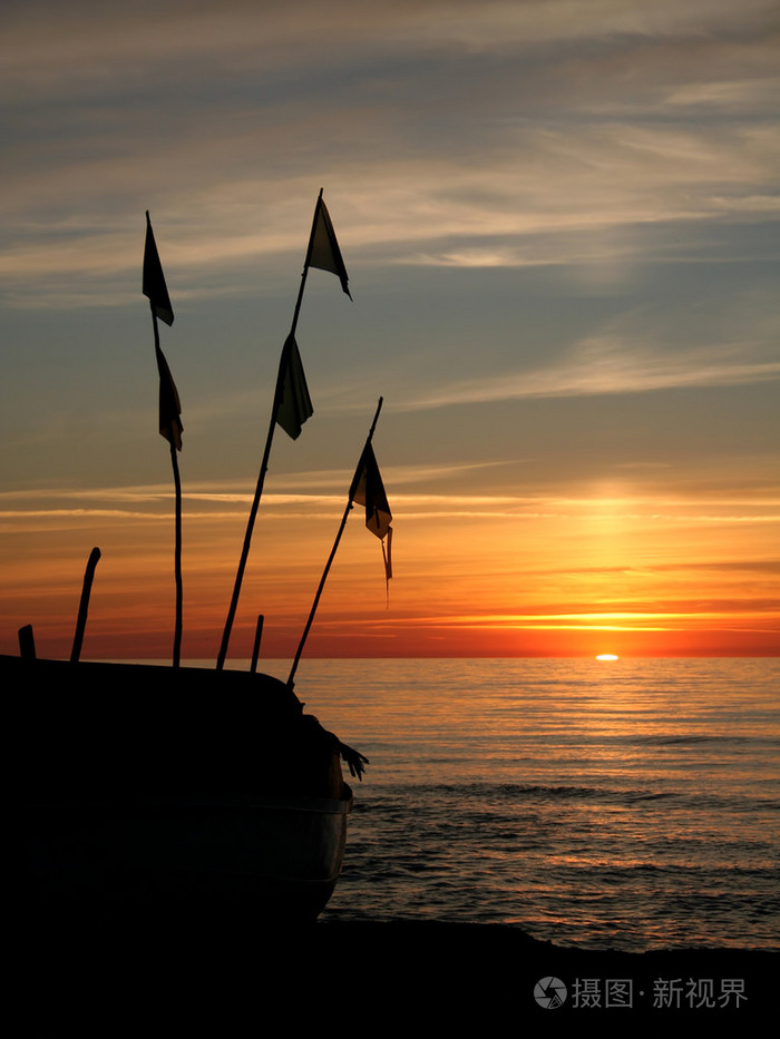 海滩上的日落照片-正版商用图片00dy8i-摄图新视界