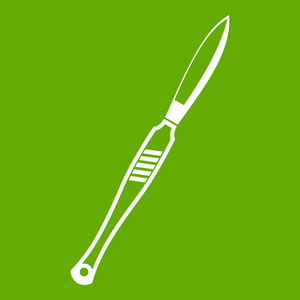 不锈钢医用手术刀图标绿色