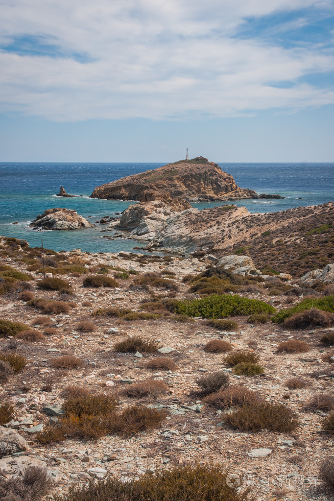 美丽的海滨的埃维亚岛