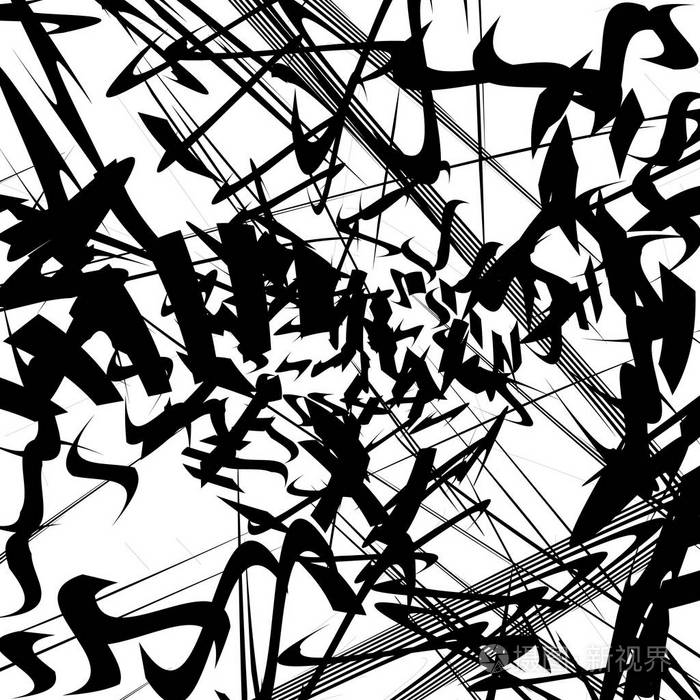 分散的黑白相间的花纹