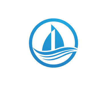 游轮 logo 模板矢量图标设计照片