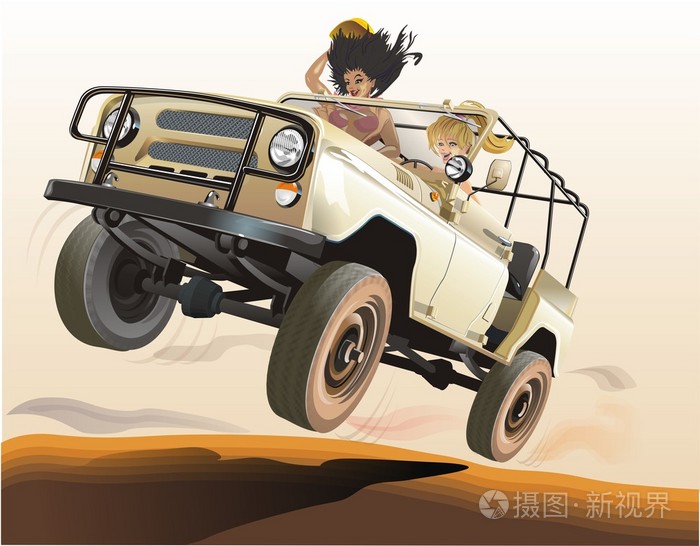 矢量俄罗斯吉普车