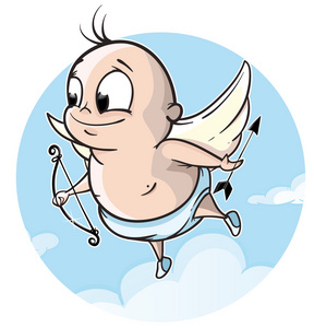 比特大小可爱的小小丘比特照片