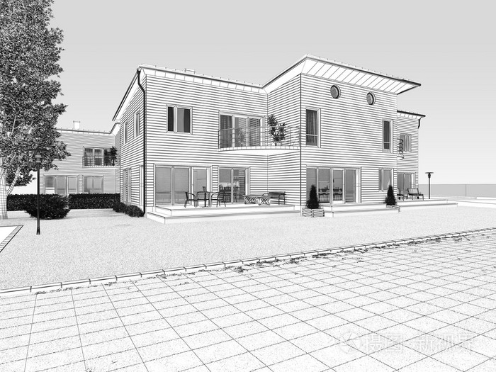 建筑线框图