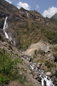 安纳普尔纳徒步穿越喜马拉雅瀑布