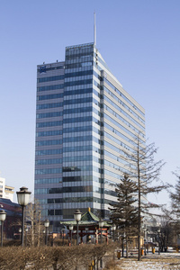 高层建筑环塔在 2015 年 2 月 3 日在乌兰巴托蒙古乌兰巴托2 月 3 日 办公室