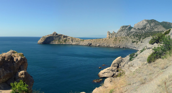 黑海海湾的全景图图片