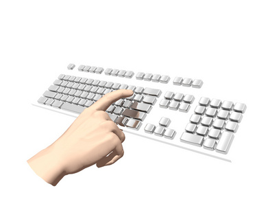 手指按键盘键