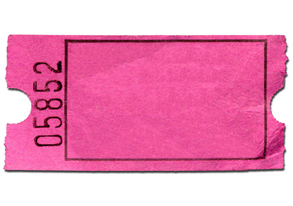 粉红色空白入场券图片