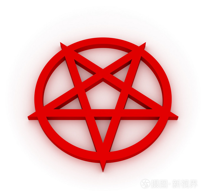 红色逆五角星
