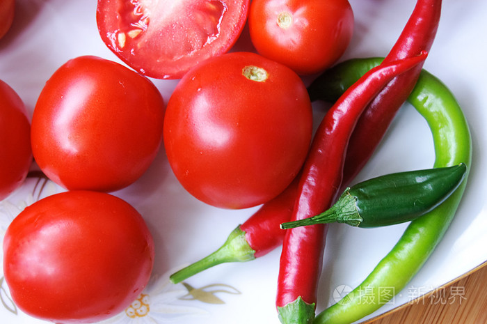 西红柿和辣椒