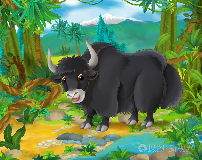 卡通牦牛