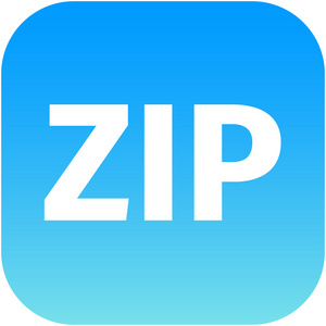 存档应用程序 zip 蓝色图标