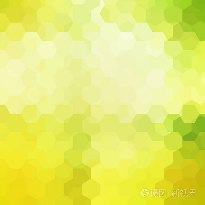 矢量背景与黄 绿色的六边形。可以用在封面设计 画册设计 网站背景。矢量图